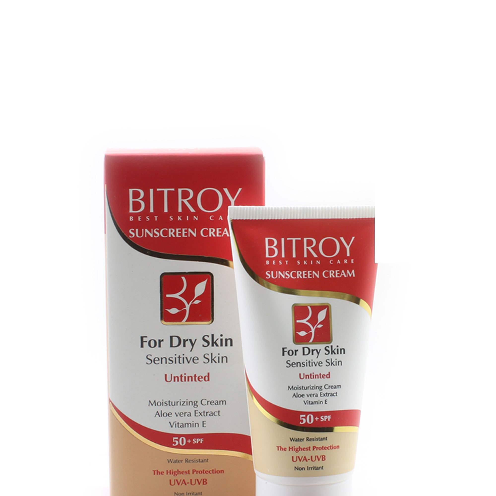 کرم ضدآفتاب مناسب پوست های خشک و حساس با SPF50 بدون رنگ بیتروی